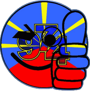 Smiley - OK La Réunion D.O.M - T.O.M France Drapeaux 