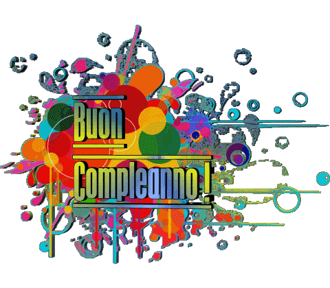 008 Fond Transparent Astratto - Geometrico Buon Compleanno Italien Messages 