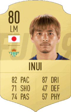 Takashi Inui Japon F I F A - Joueurs Cartes Jeux Vidéo Multi Média 
