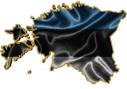 Karte Estland Europa Fahnen 