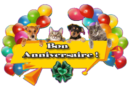 007 Animaux Bon Anniversaire Francese Messagi 