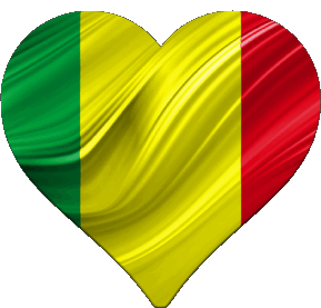 Cuore Mali Africa Bandiere 
