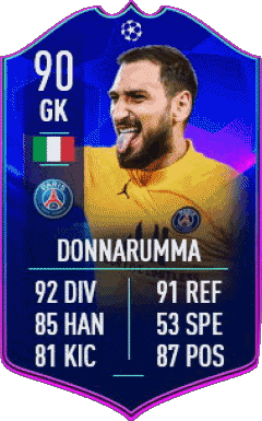 Gianluigi Donnarumma Italie F I F A - Joueurs Cartes Jeux Vidéo Multi Média 