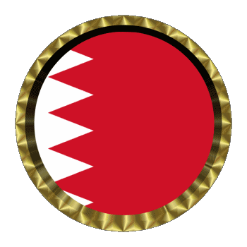 Rund - Ringe Bahrain Asien Fahnen 
