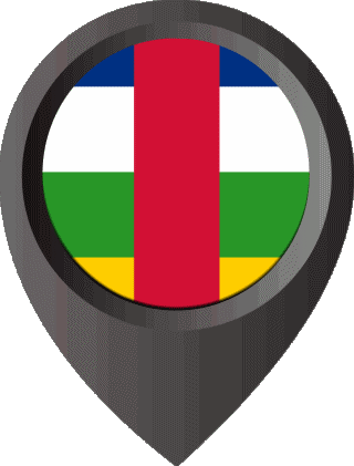 Location Pin Centrafrique Africa Flags 