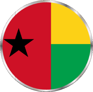 Rond Guinée Bissau Afrique Drapeaux 