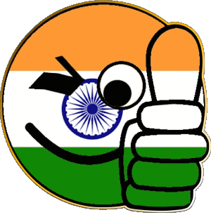 Smiley - OK India Asia Banderas 