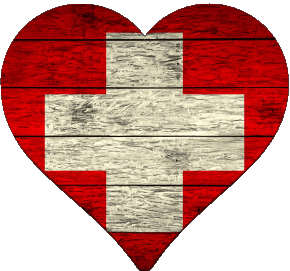 Coeur Suisse Europe Drapeaux 