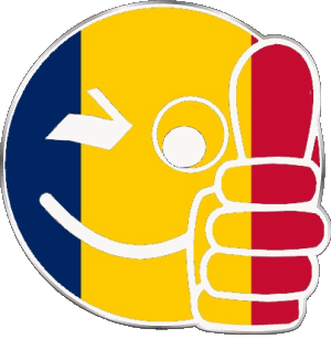 Smiley - OK Tchad Afrique Drapeaux 