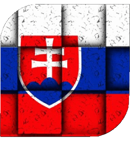 Quadrato Slovacchia Europa Bandiere 