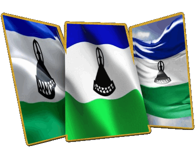 Forme 01 Lesotho Afrique Drapeaux 