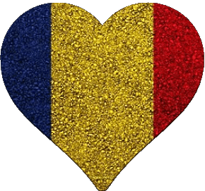 Coeur Tchad Afrique Drapeaux 