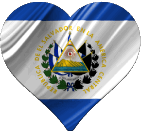 Cuore Salvador America Bandiere 