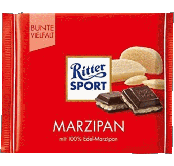 Marzipan-Marzipan Ritter Sport Chocolates Comida 