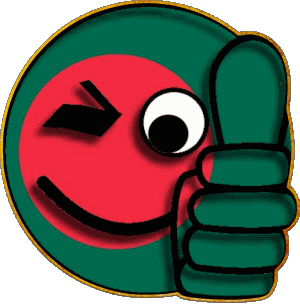 Smiley - OK Bangladesch Asien Fahnen 