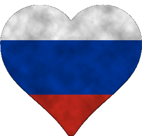 Corazón Rusia Europa Banderas 
