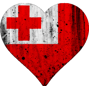 Heart Tonga Oceania Flags 