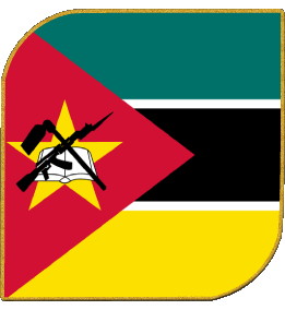 Square Mozambique Africa Flags 