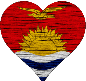 Heart Kiribati Oceania Flags 