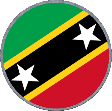 Rond Saint Christophe et Niévès Amériques Drapeaux 