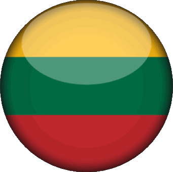 Round Lithuania Europe Flags 