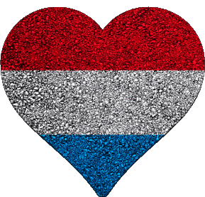 Cuore Lussemburgo Europa Bandiere 