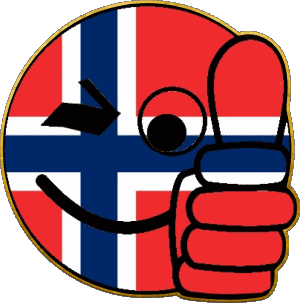 Smiley - OK Noruega Europa Banderas 