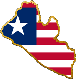Karte Liberia Afrika Fahnen 