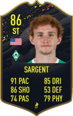 Josh Sargent U S A F I F A - Joueurs Cartes Jeux Vidéo Multi Média 