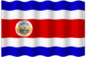 Ondulation Costa Rica Amériques Drapeaux 