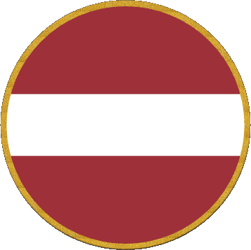 Tondo Lettonia Europa Bandiere 