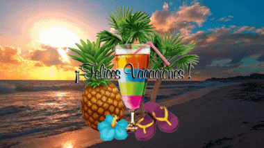 004 Animated Background Felices Vacaciones Spanish Messages 