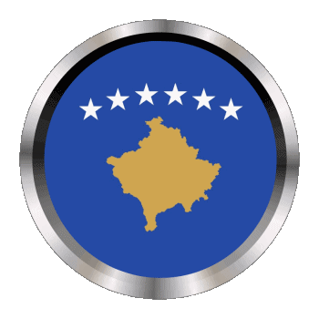 Rund - Ringe Kosovo Europa Fahnen 
