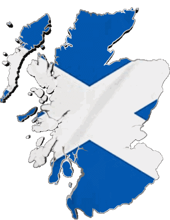 Map Scotland Europe Flags 