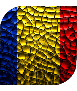 Quadrato Romania Europa Bandiere 