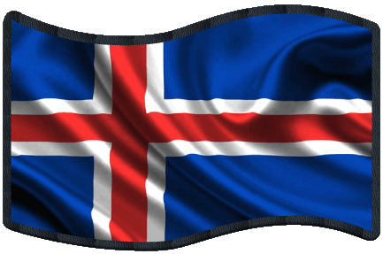 Rectangle Islande Europe Drapeaux 