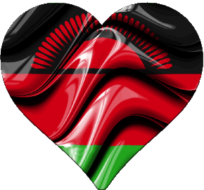 Cuore Malawi Africa Bandiere 