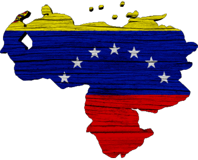 Map Venezuela America Flags 