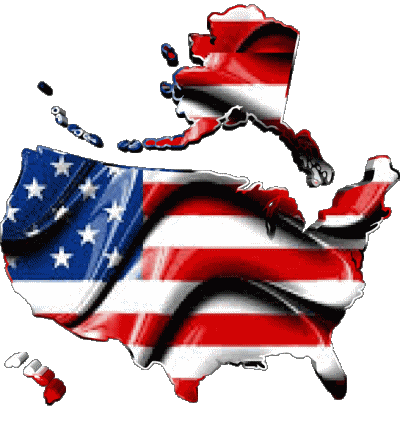 Carta Geografica U.S.A - Nazionale America Bandiere 