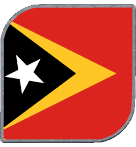 Quadrato Timor Est Asia Bandiere 