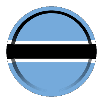 Round - Rings Botswana Africa Flags 