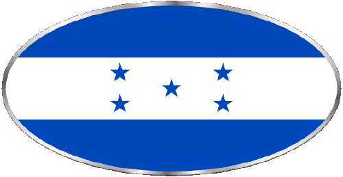 Oval Honduras America Flags 
