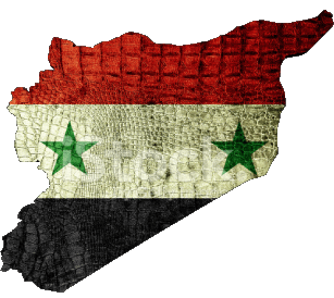 Mapa Siria Asia Banderas 