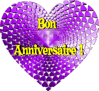 009 Coeur Bon Anniversaire French Messages 