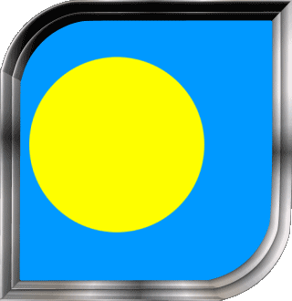 Quadrato Palau Oceania Bandiere 