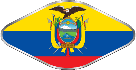 Ovale 02 Ecuador America Bandiere 