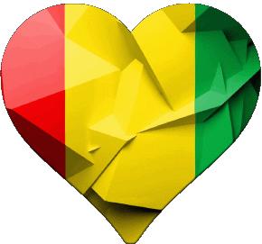 Heart Guinea Africa Flags 