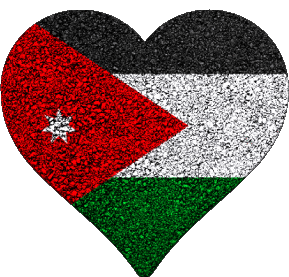 Herz Jordan Asien Fahnen 