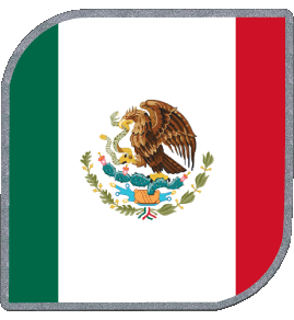 Carré Mexique Amériques Drapeaux 