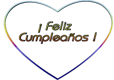 001 Corazón Feliz Cumpleaños Español Mensajes 
